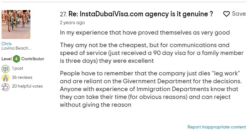 Our customers say - Insta dubai visa is genuine