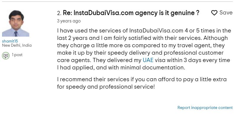 instadubaivisa genuine agency - customer reviews