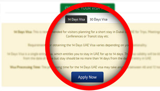 Select the UAE Visa type and apply now dubai visa